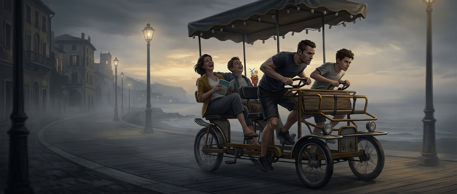Why family quadracycles let passengers fake pedaling
