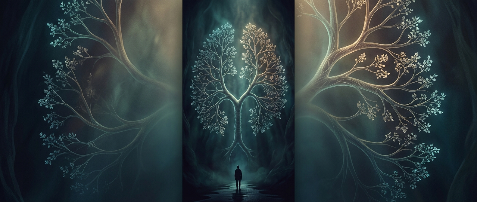 Bronchial tubes look like an upside-down tree
