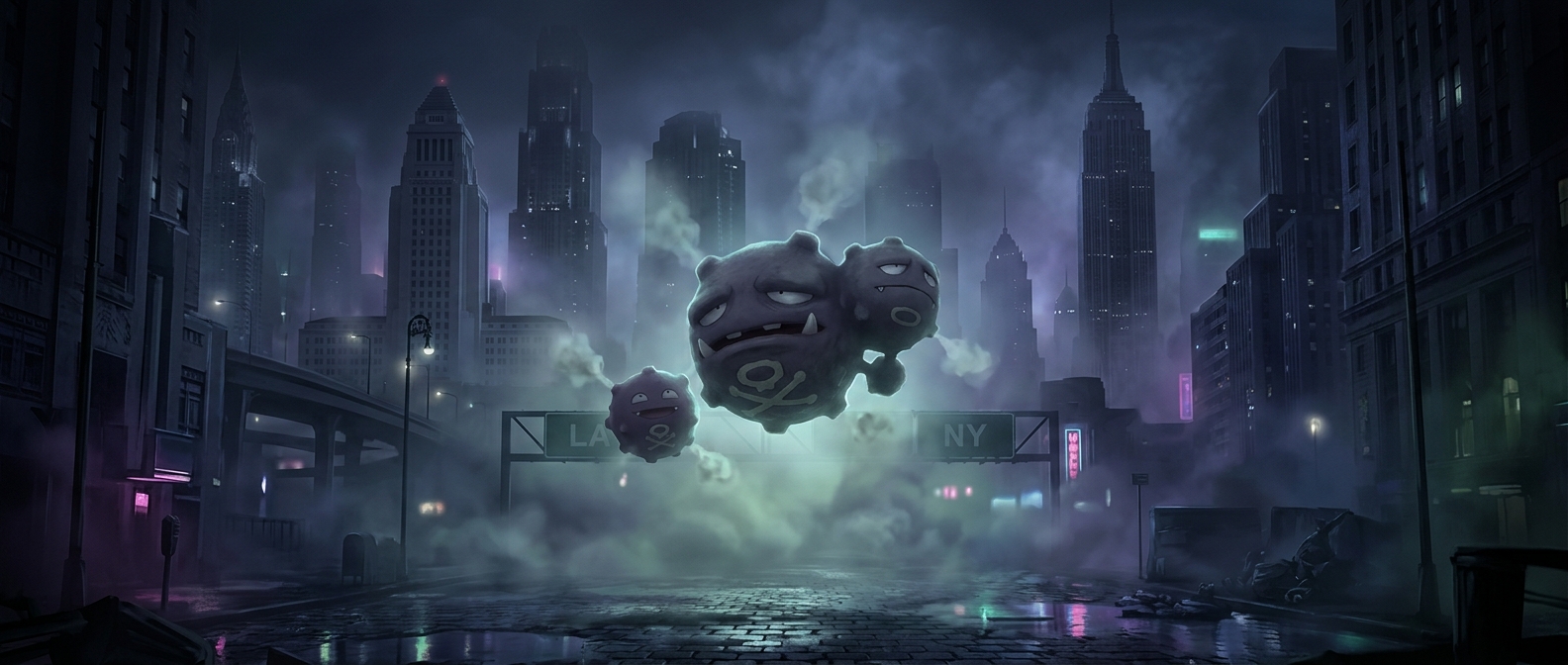 Koffing and Weezing were nearly named NY and LA