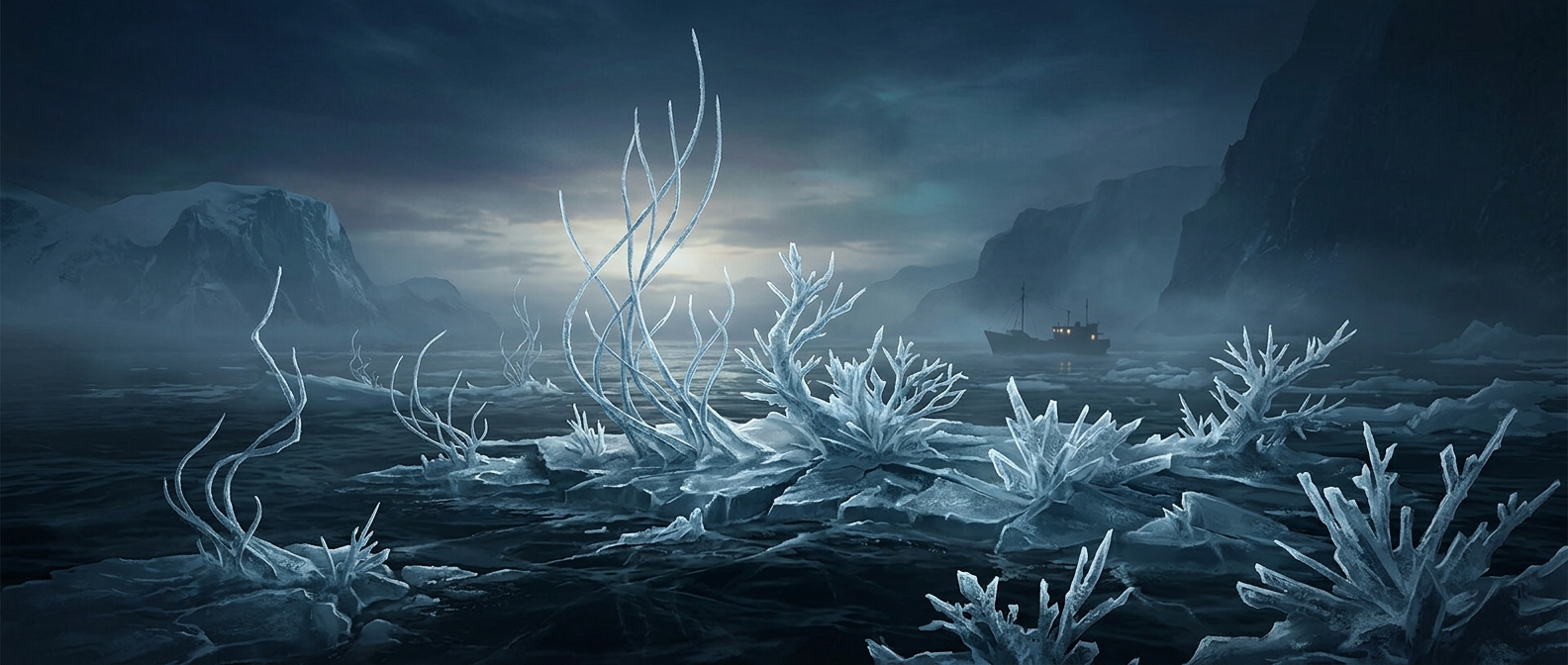 The deadly salt flowers that grow from sea ice
