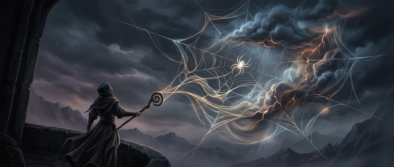Watching spiders build webs predicts the weather