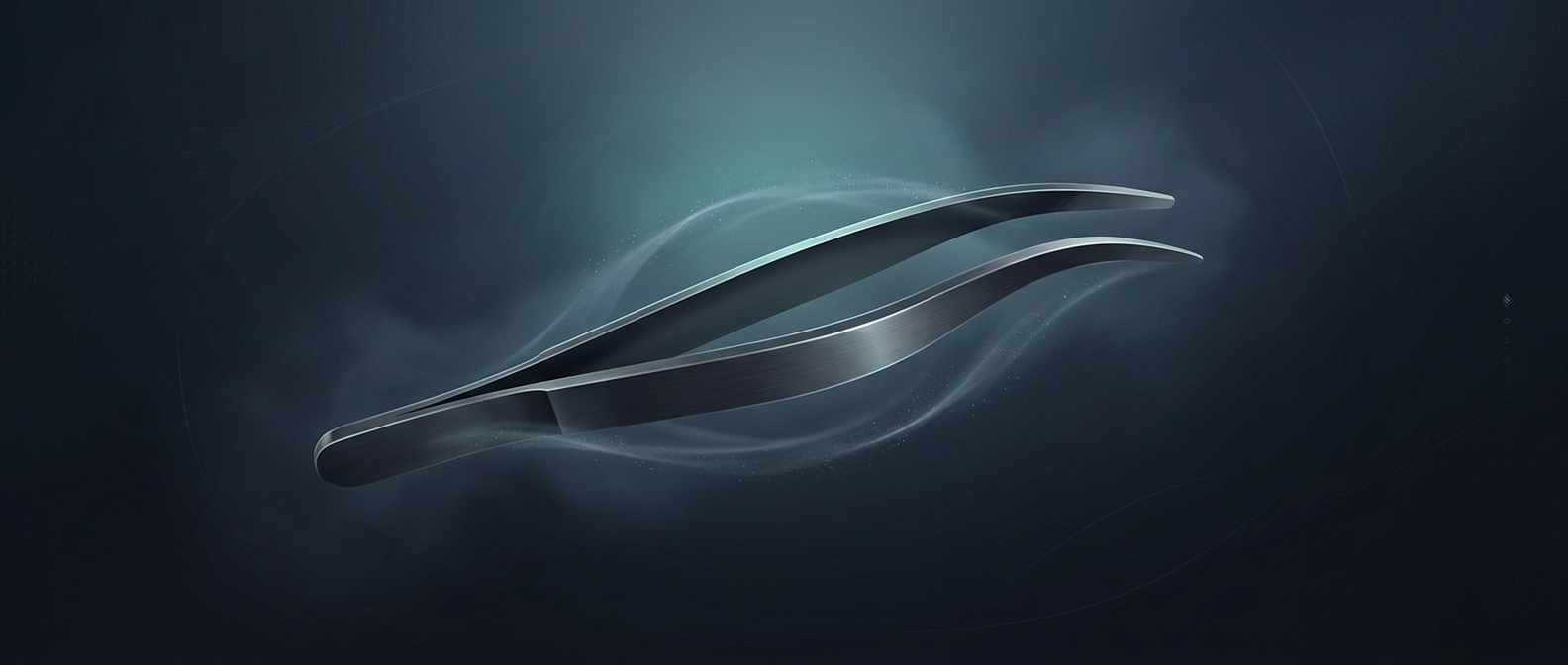Tweezers rely on natural metal tension to spring back open