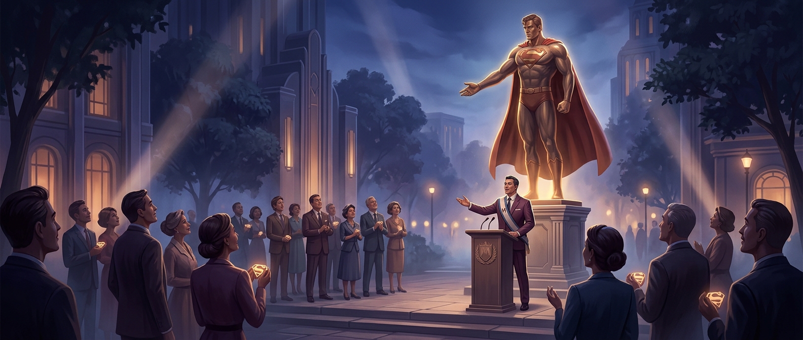 Why an Illinois town built a Superman statue
