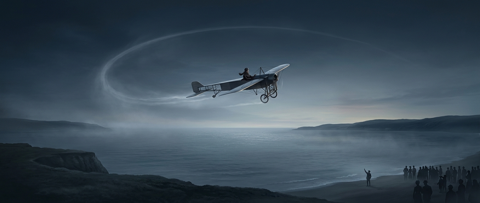 The pilot whose historic flight lost to the Titanic