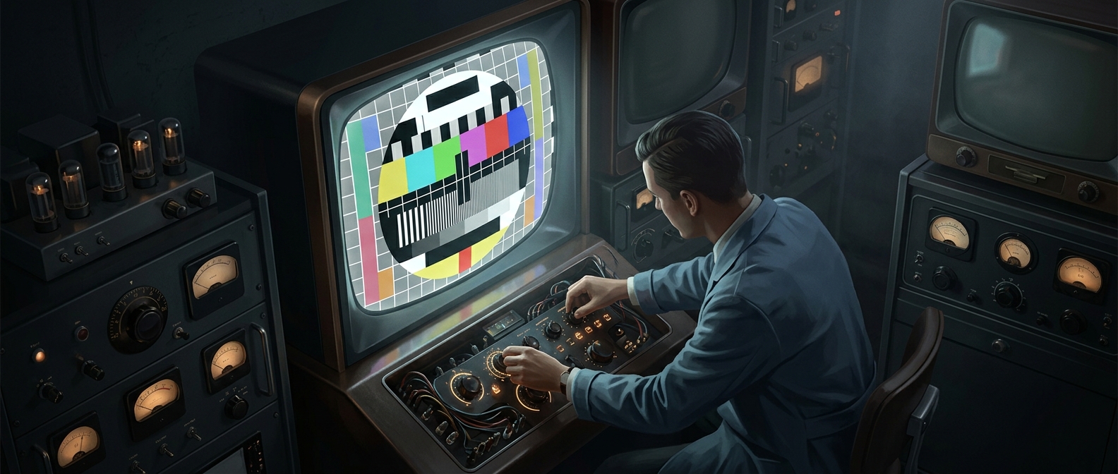 Test patterns helped technicians align television tubes