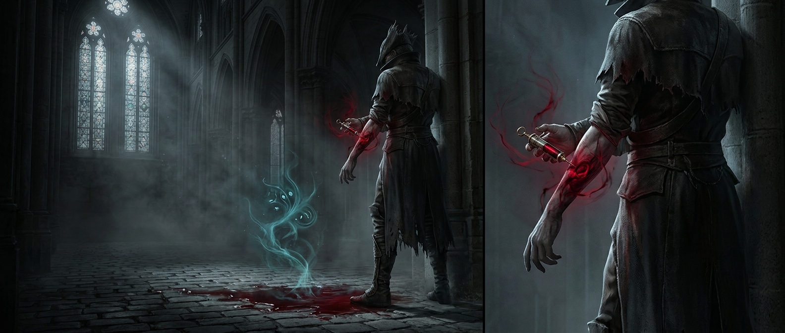 Охотники в Bloodborne вводят себе грязную инопланетную кровь