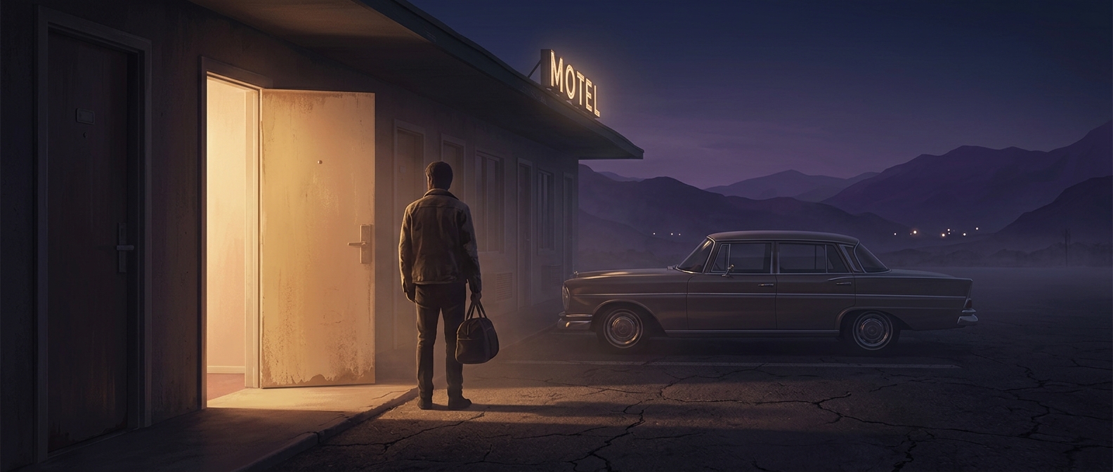 Motel rooms feature outside facing doors