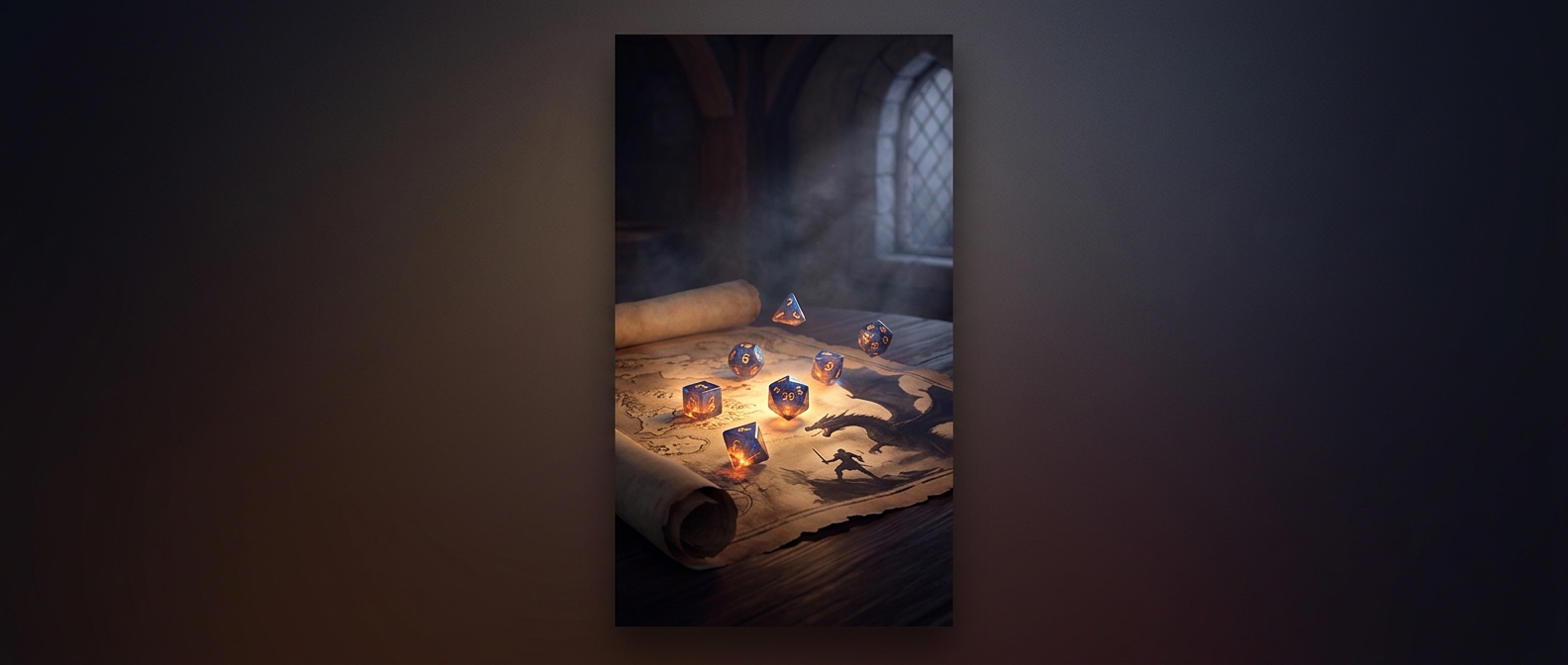 Tabletop roleplaying games use dice to decide whether simple actions succeed or fail