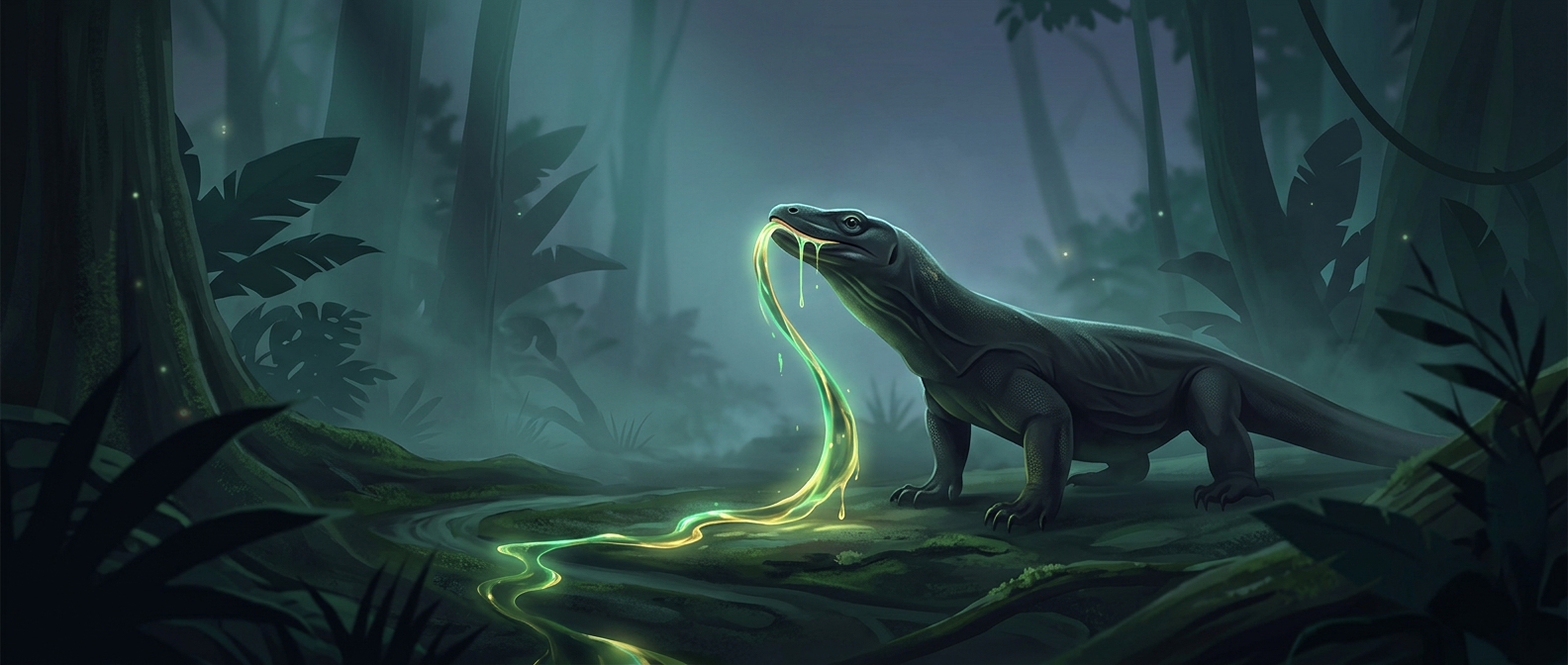 Komodo dragons kill with venom, not dirty mouths