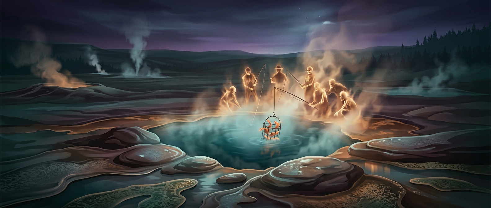 Yellowstone tourists used to cook fish in hot springs