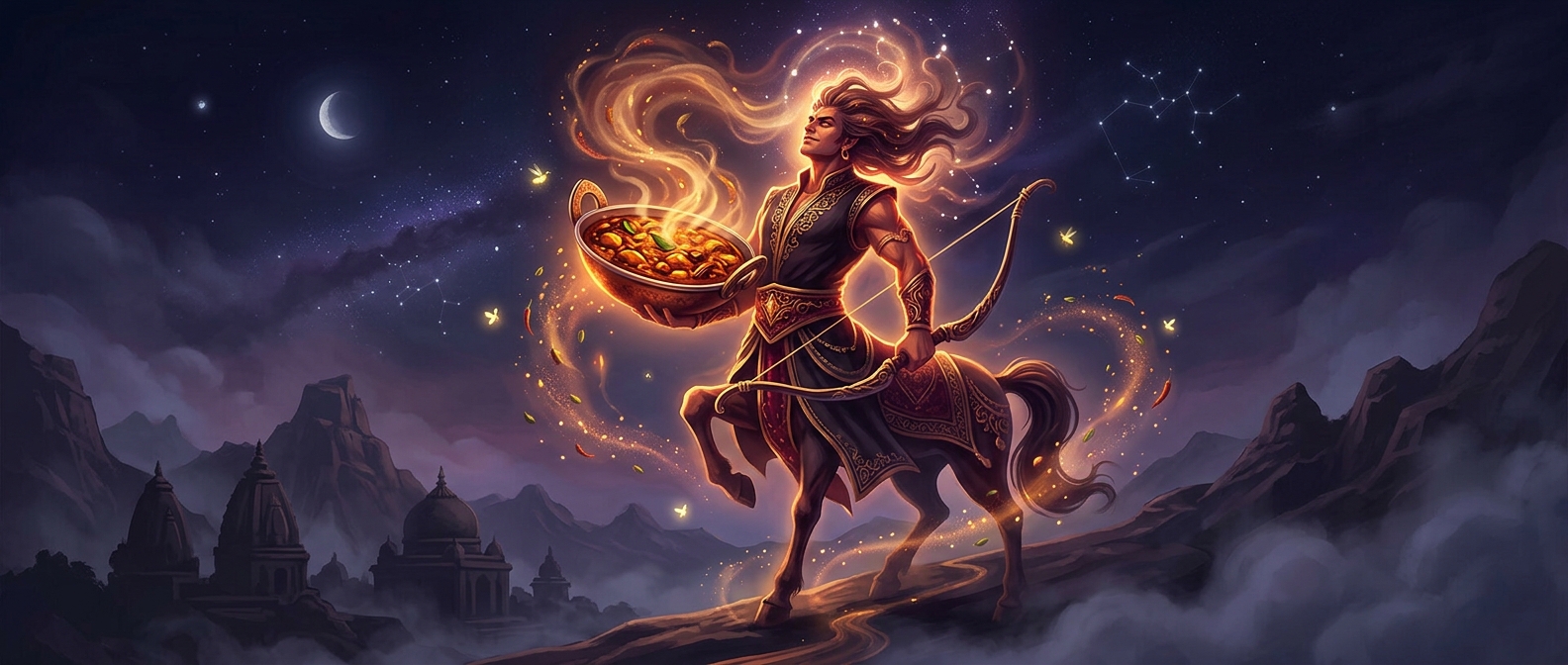 Spicy exotic curry feeds the wild Sagittarius ego