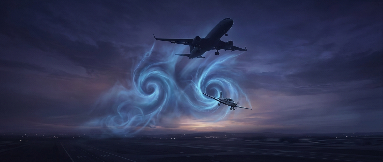 Strange physical phenomenon of aircraft wake turbulence