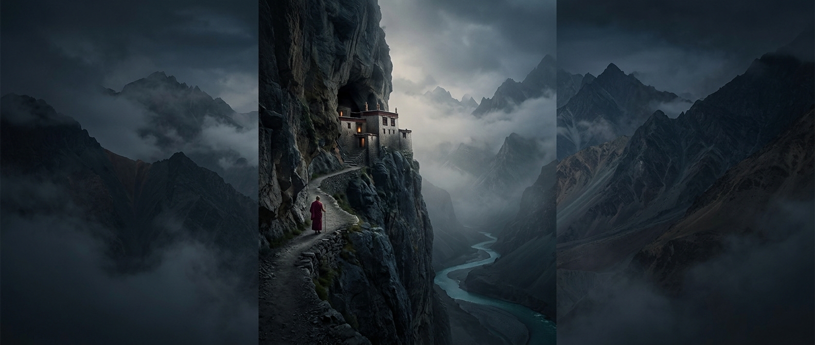 The monastery hidden in a Himalayan cliff