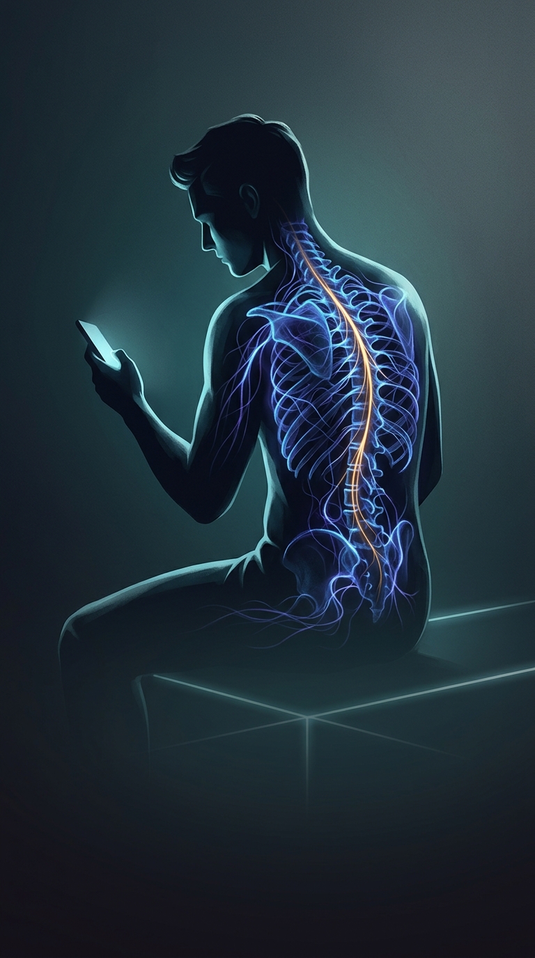 Despite years of being yelled at to sit up straight, what is the actual primary driver of chronic back pain?