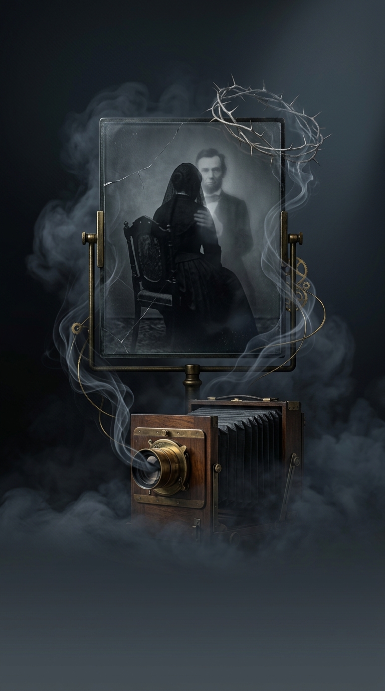 William Mumler accidentally discovered 'spirit photography' in 1861 when he took a self-portrait and noticed a faint, ghostly apparition of a woman in the background due to a reused glass plate.