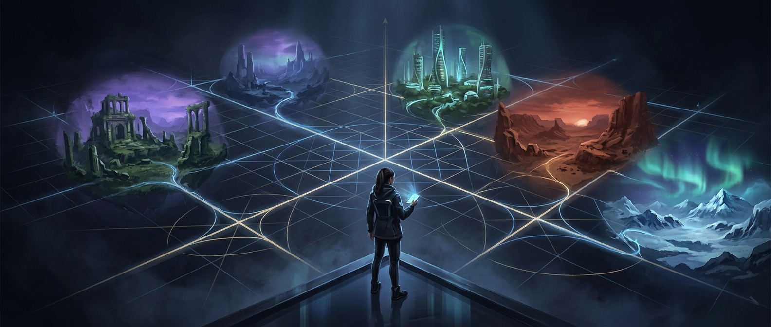 Cartesian coordinates map endless worlds