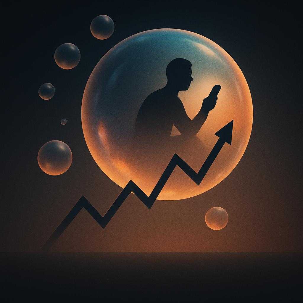After wild crypto booms and crashes, which classic market psychology pattern best describes investors buying only because prices are rising and friends boast online?