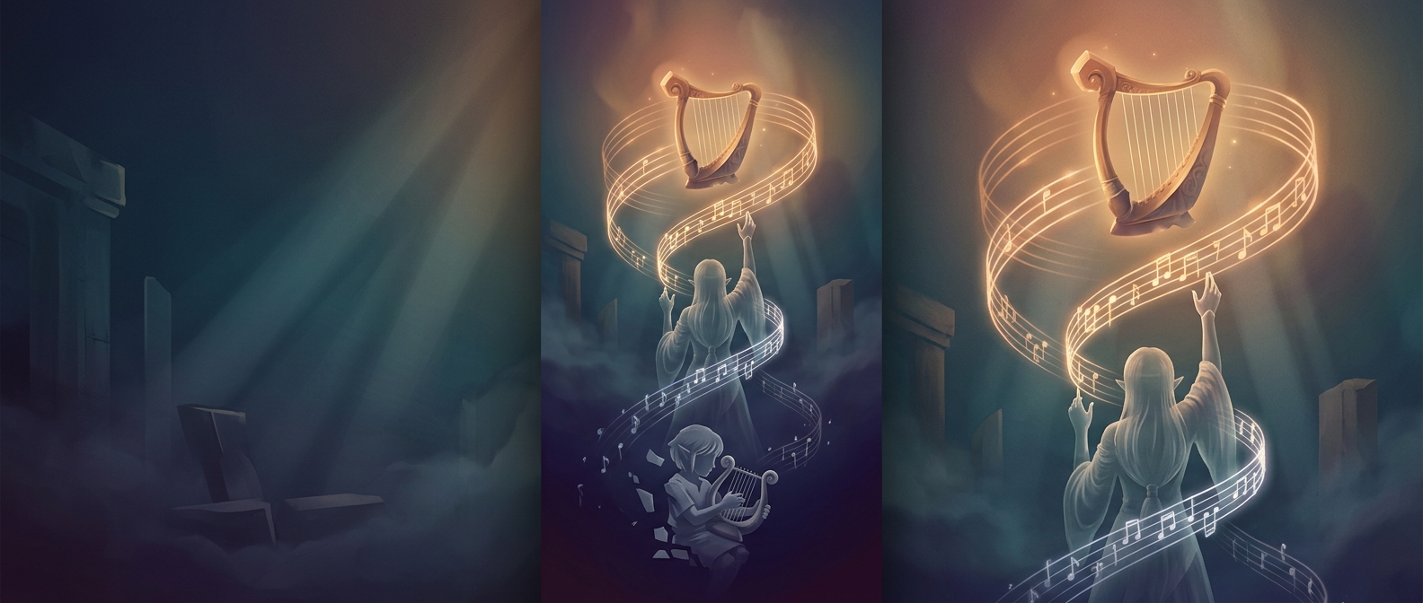 Zelda's lullaby is hidden backward in Skyward Sword