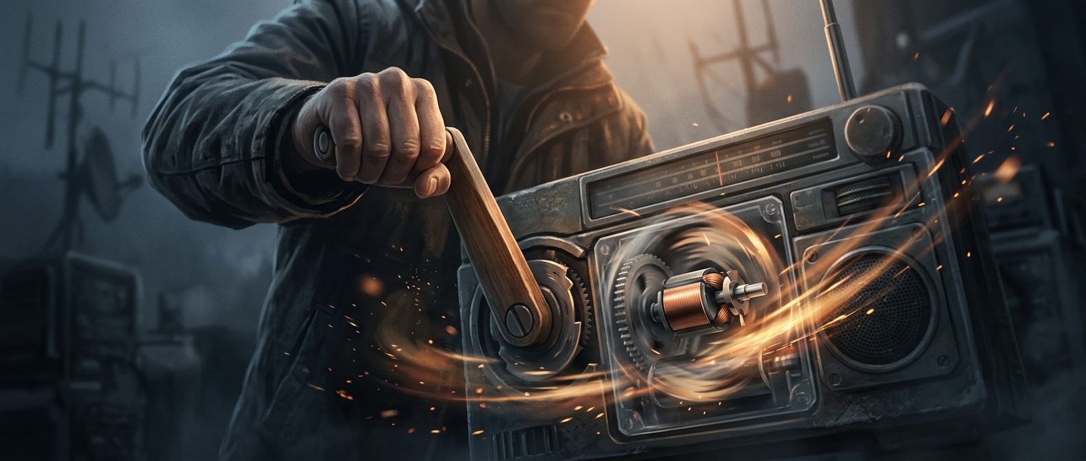 What a hand-crank radio is really doing