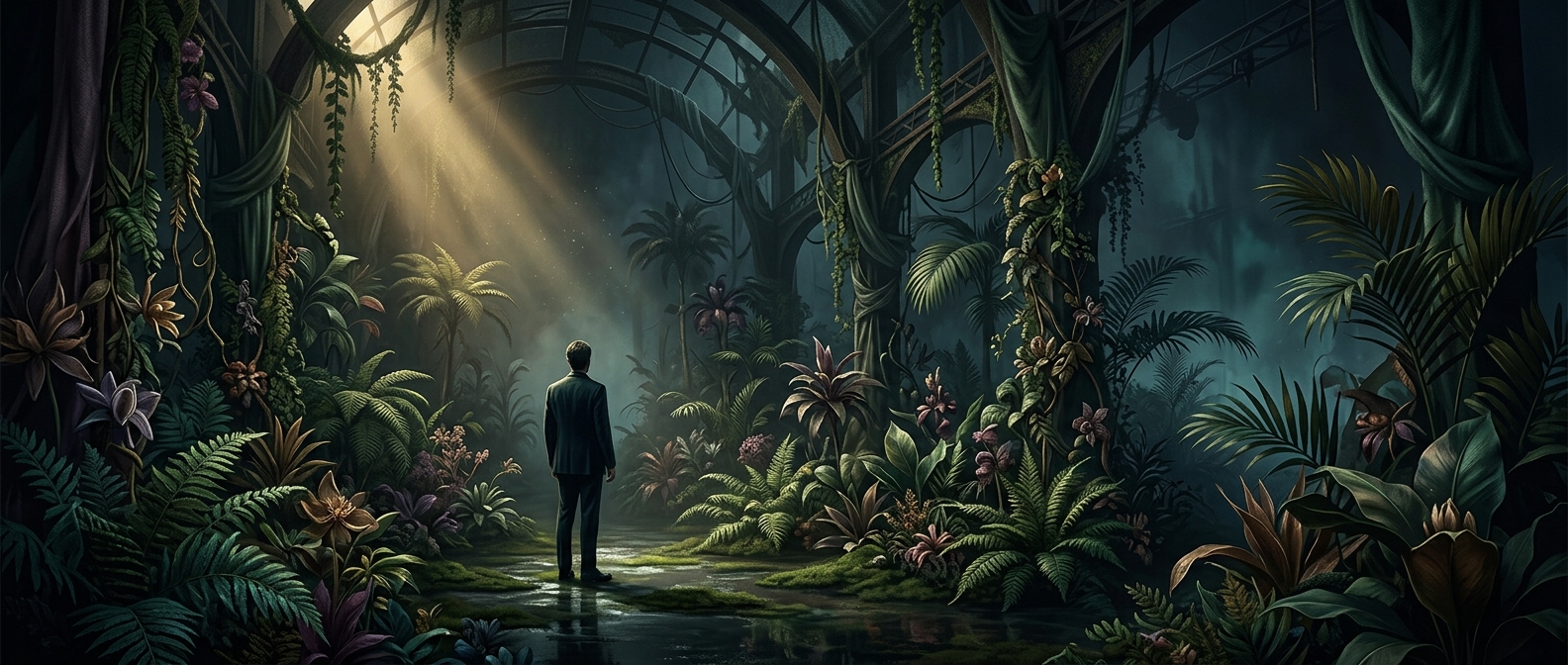 Elaborate set plants are almost exclusively made of silk