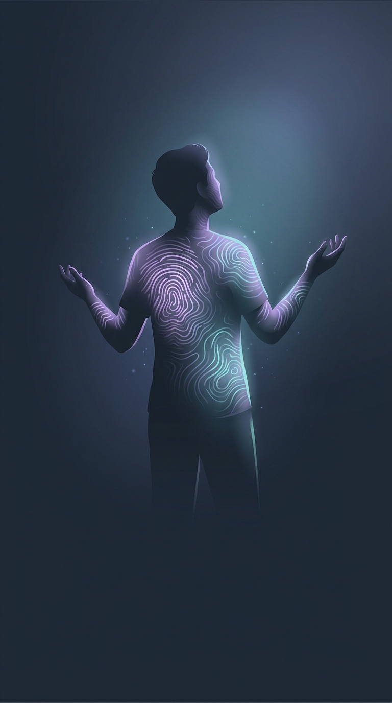 If you look at a naked human body under certain extreme UV conditions, what shocking pattern emerges on the skin?