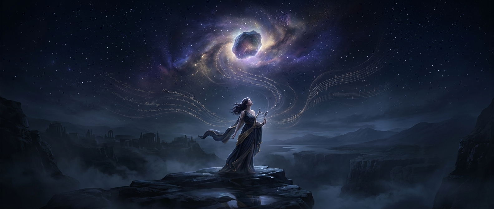 Asteroid Sappho is linked to romantic friendships and intense appreciation of beauty