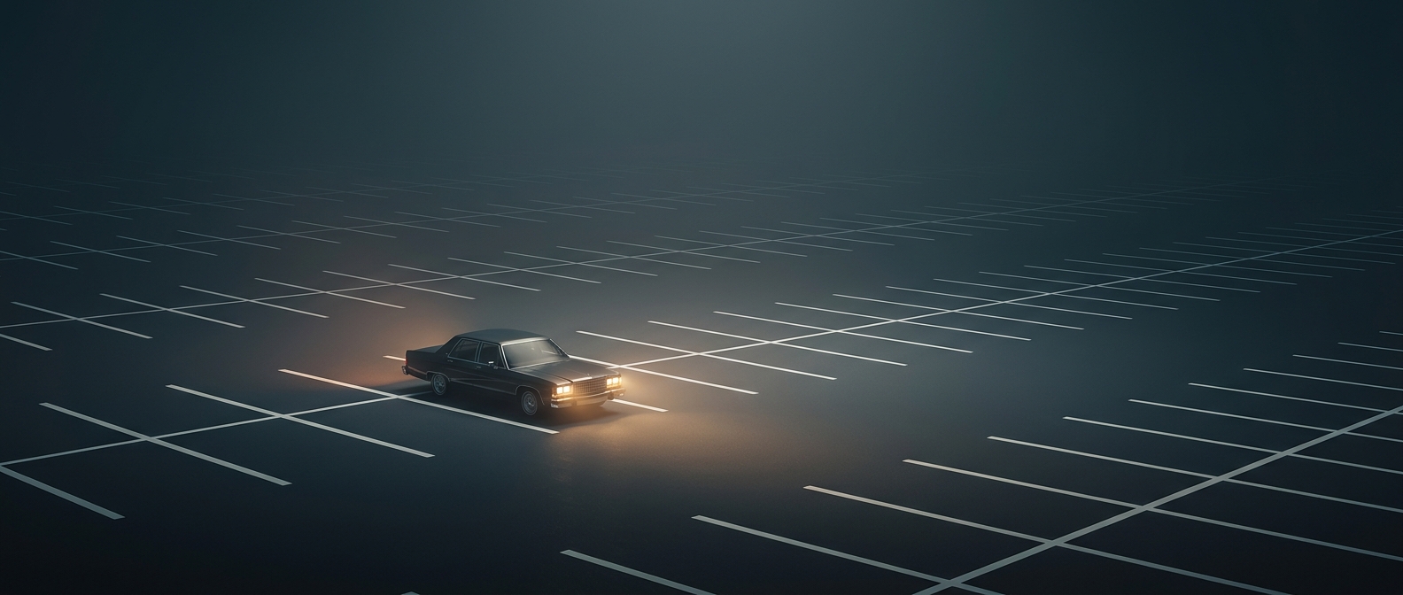 The US has about eight parking spaces per car