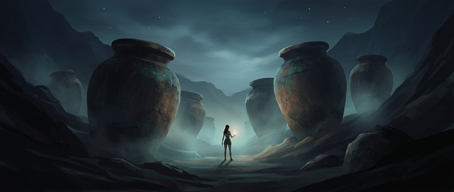 Mysterious massive stone vessels in a valley