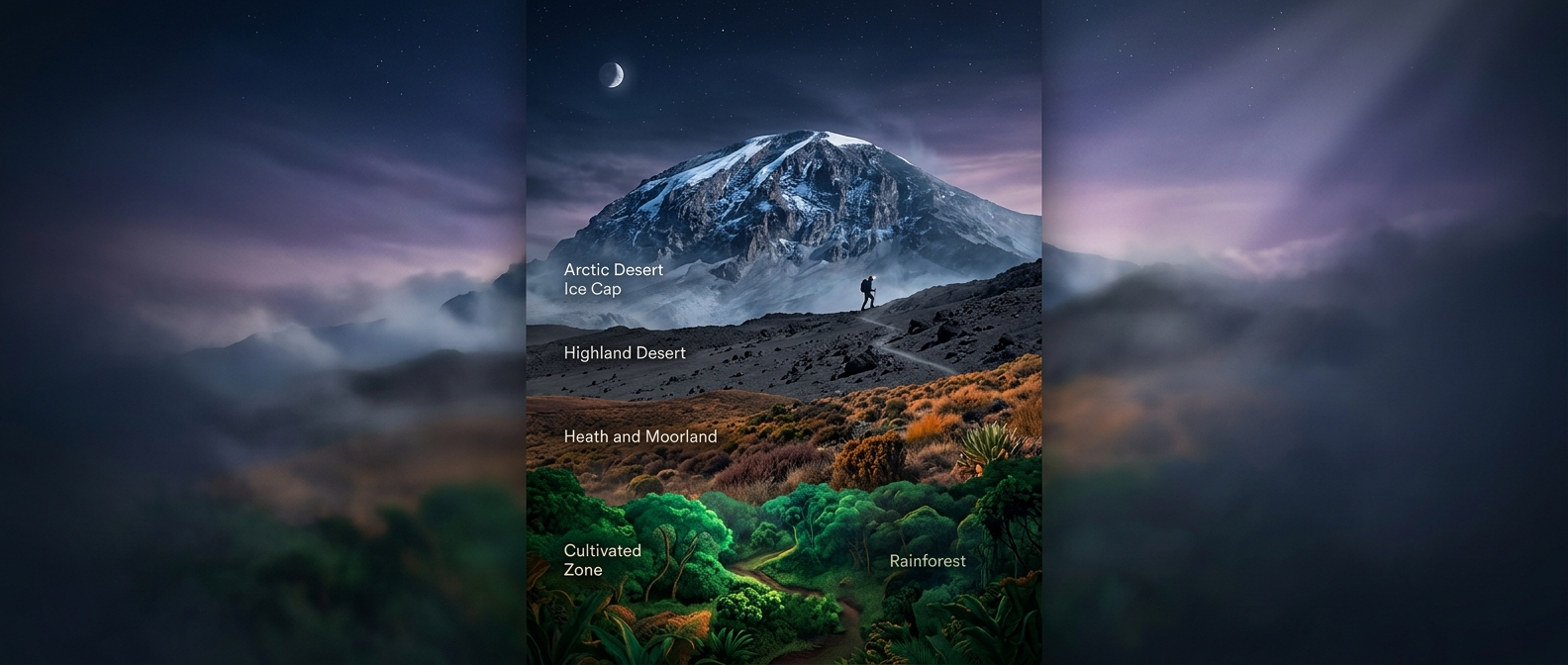 Kilimanjaro takes you from rainforest to Arctic cold