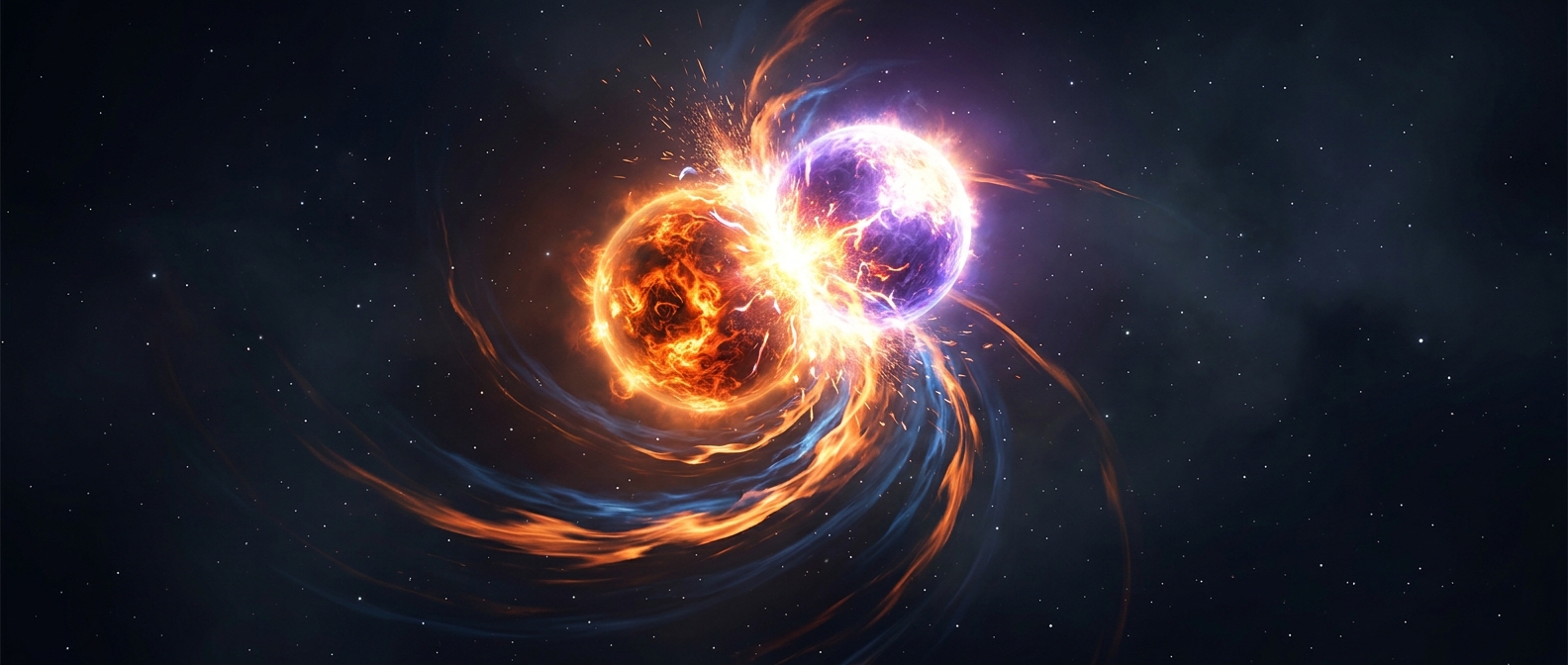 Conjunctions blend energies violently