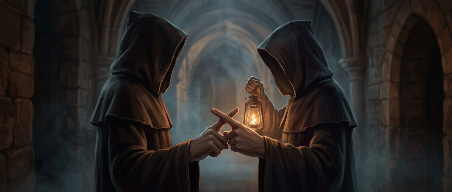 Crossing objects formed a widespread secret gesture