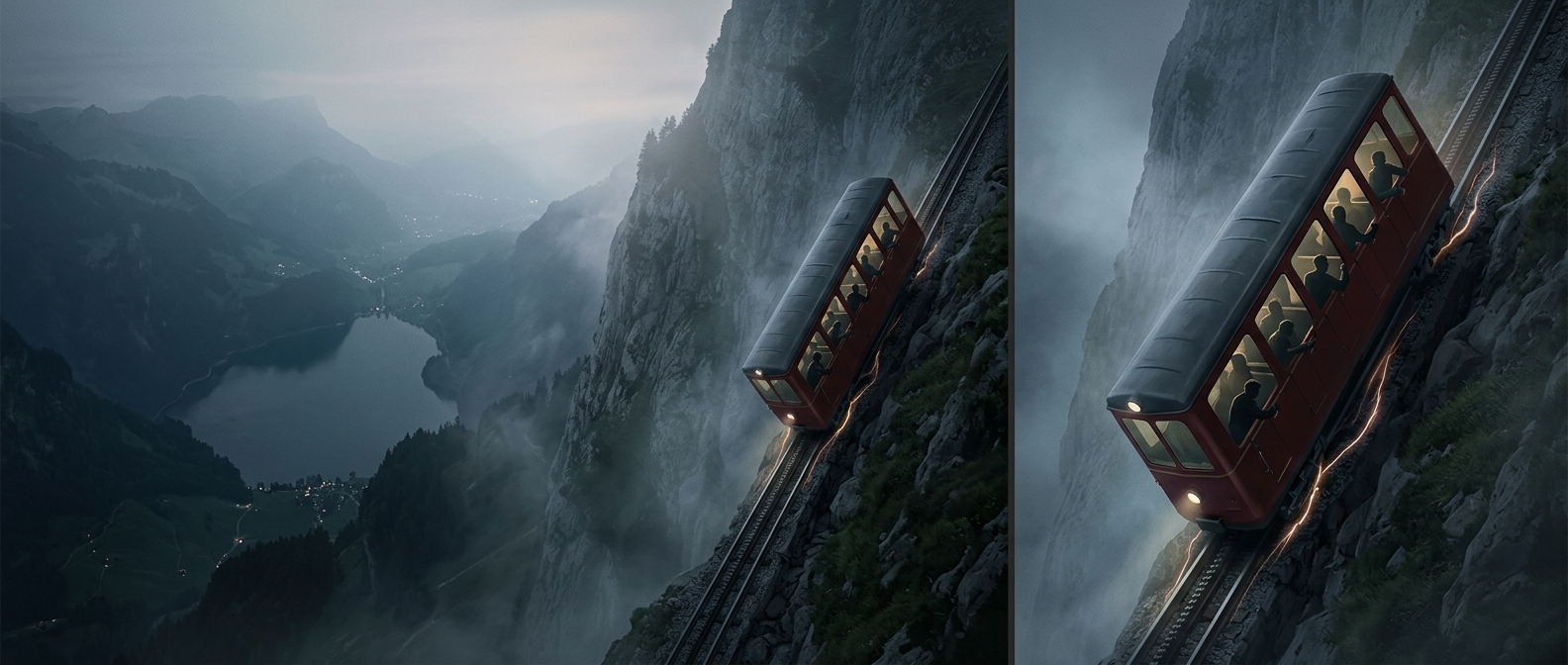 The Swiss railway that climbs at a 48-degree angle