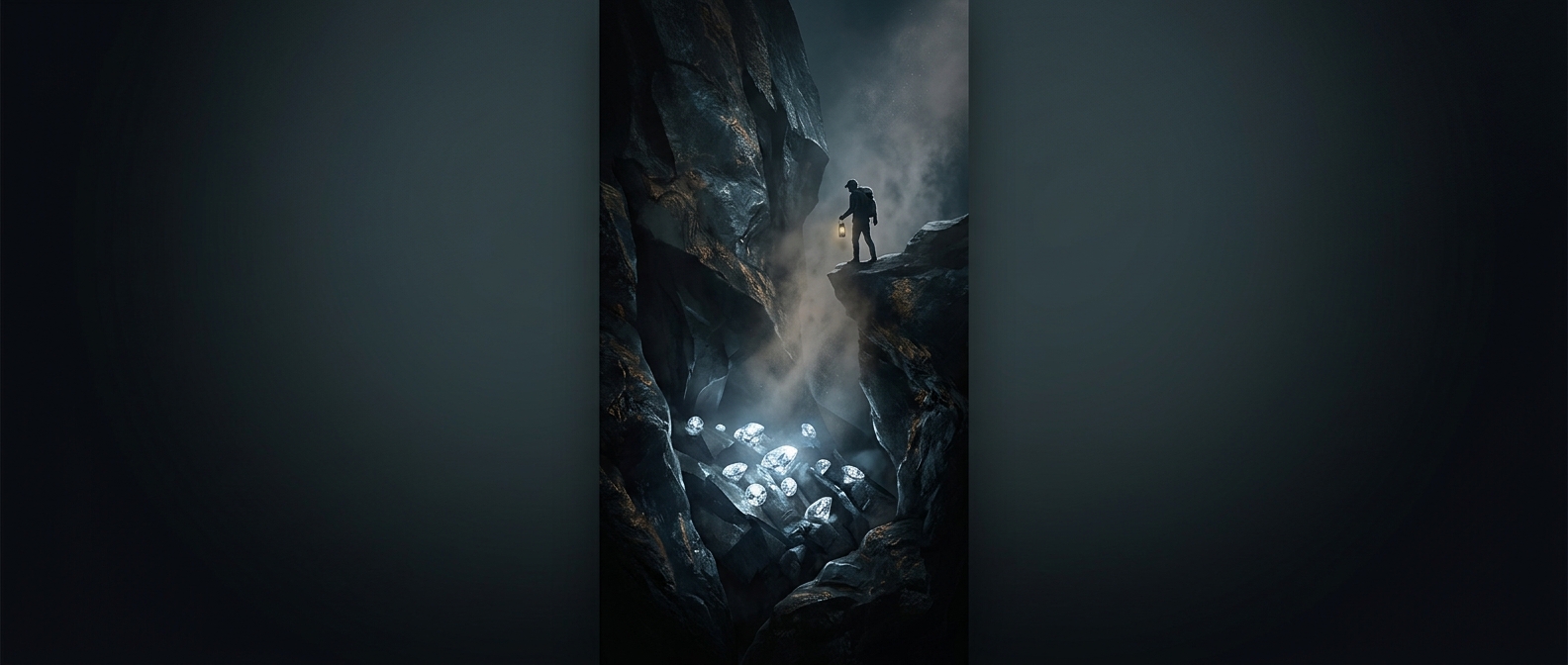 Kimberlite rock formations contain deep unmined diamonds