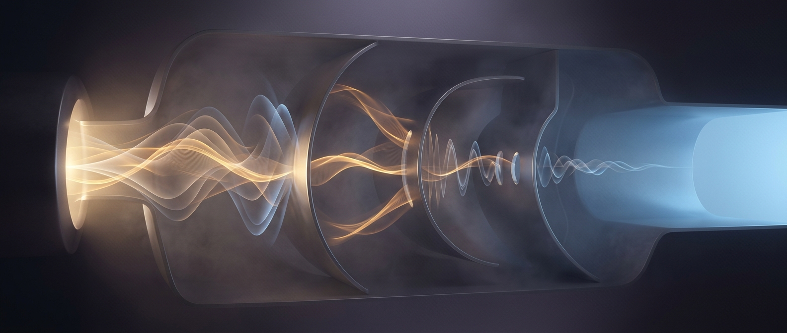 How a muffler makes explosive engines quieter