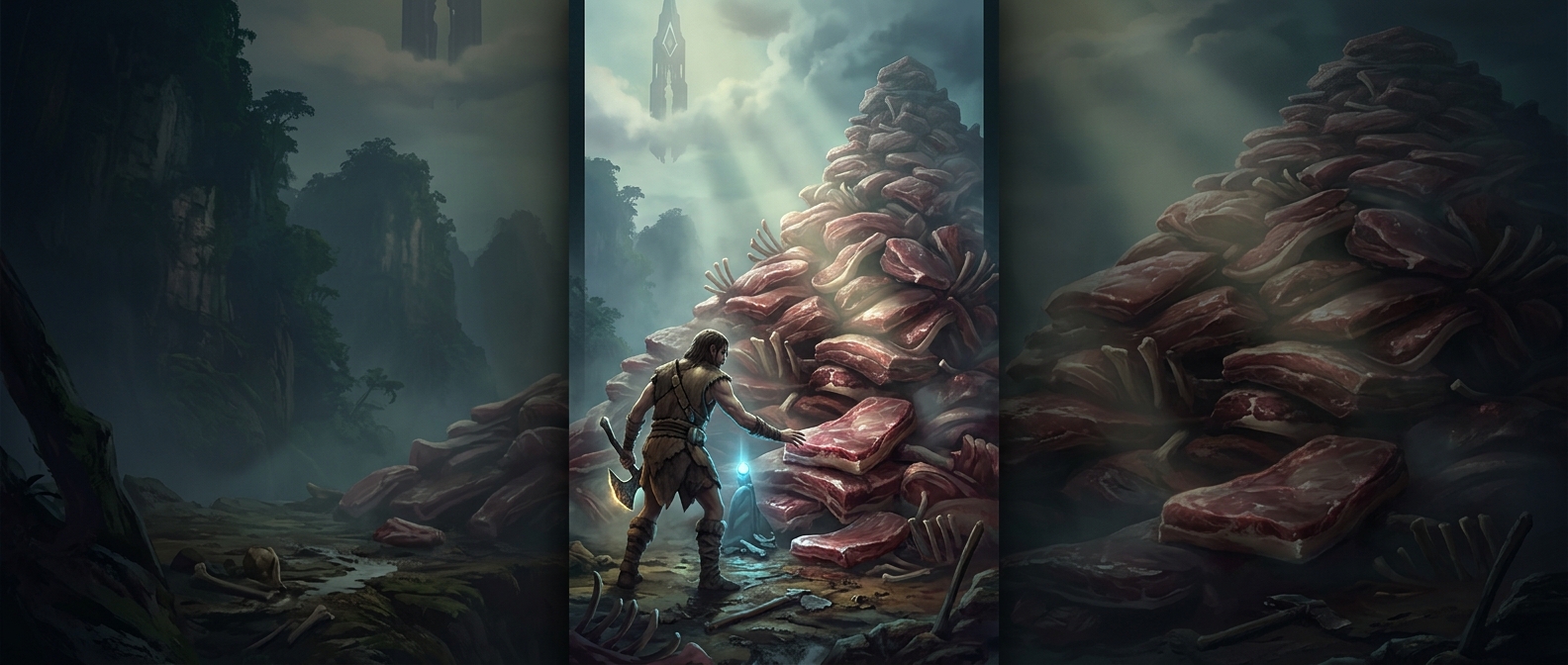 In Ark, Your Character Can Eat 30 Raw Steaks