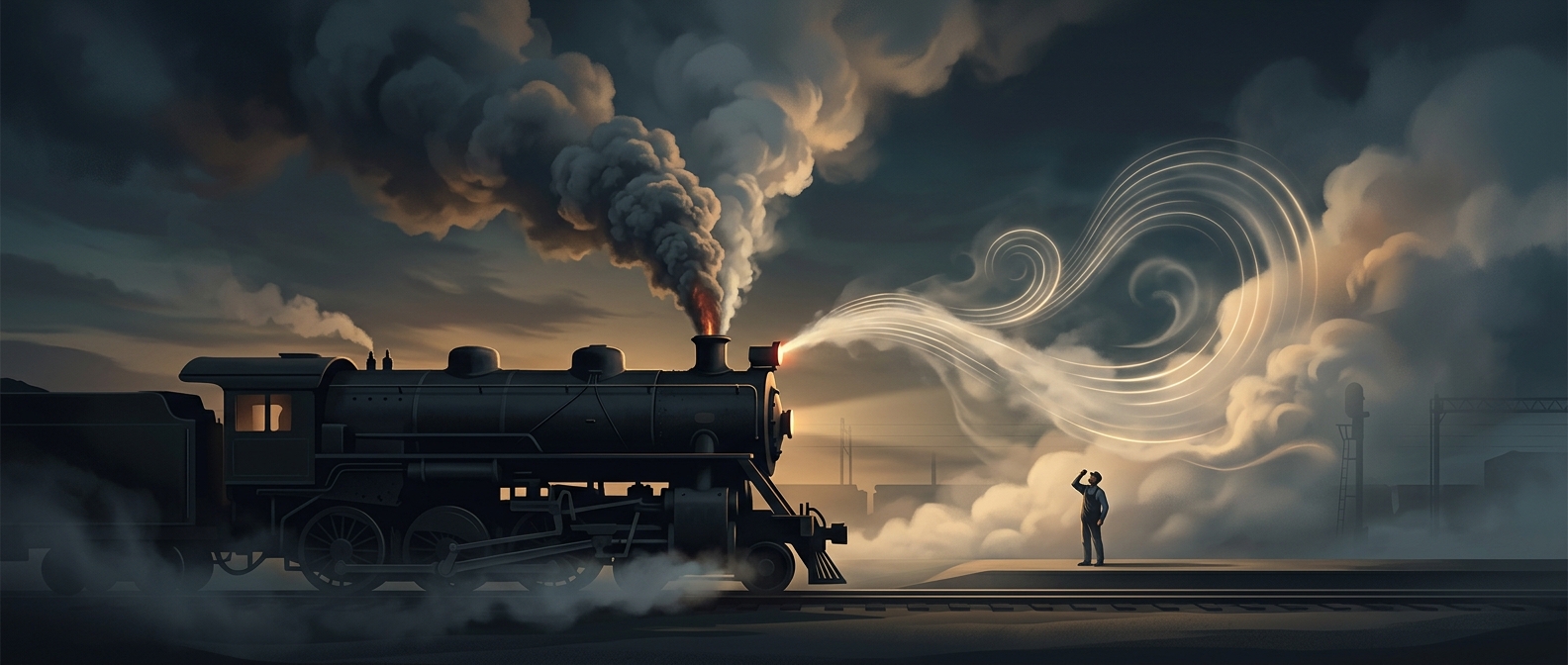 Steam locomotives use real steam to blow their whistles