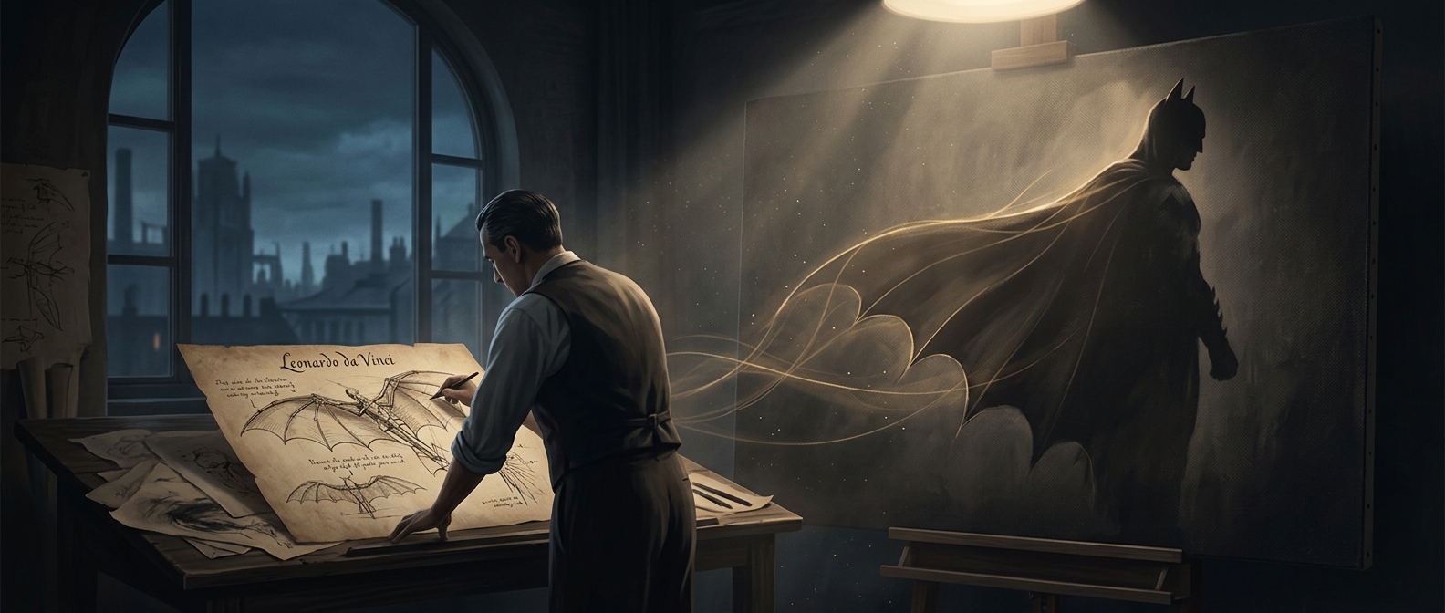Batman’s cape was inspired by Leonardo da Vinci