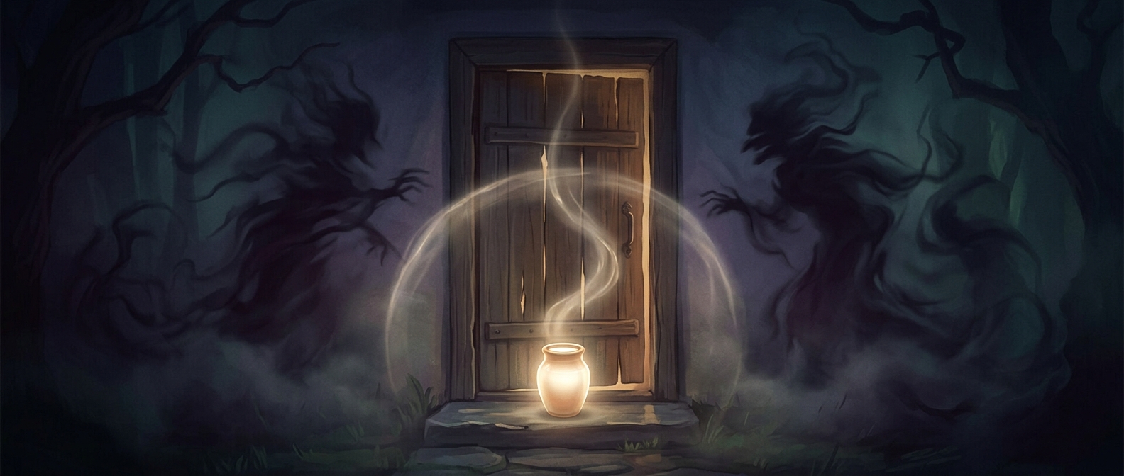 In Eastern Europe, old women left jars of milk at doors said to keep witches from entering homes