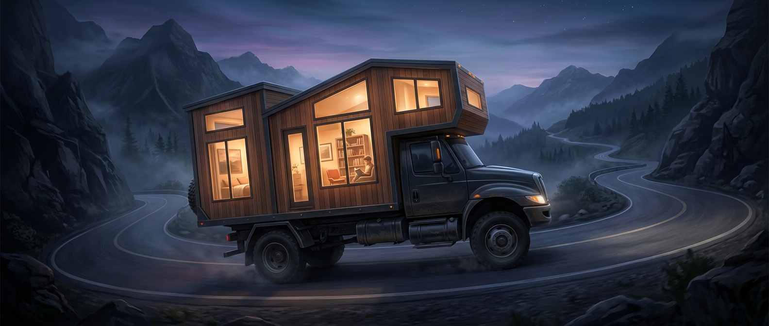Motorhomes are small apartments bolted to a truck chassis