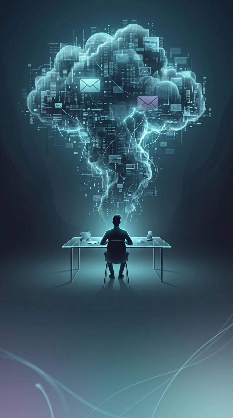 Why do environmental scientists surprisingly urge office workers to delete their massive backlogs of old emails?