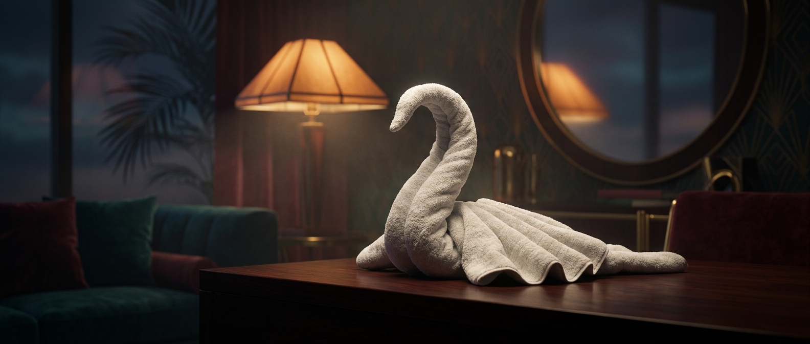 Towel swans became resort staples in the 80s