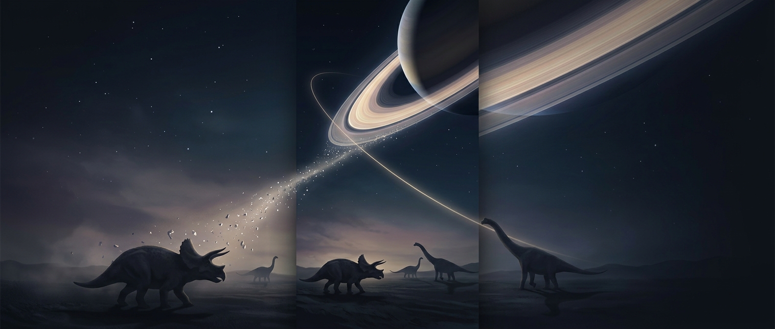 Saturn got its rings after the dinosaurs