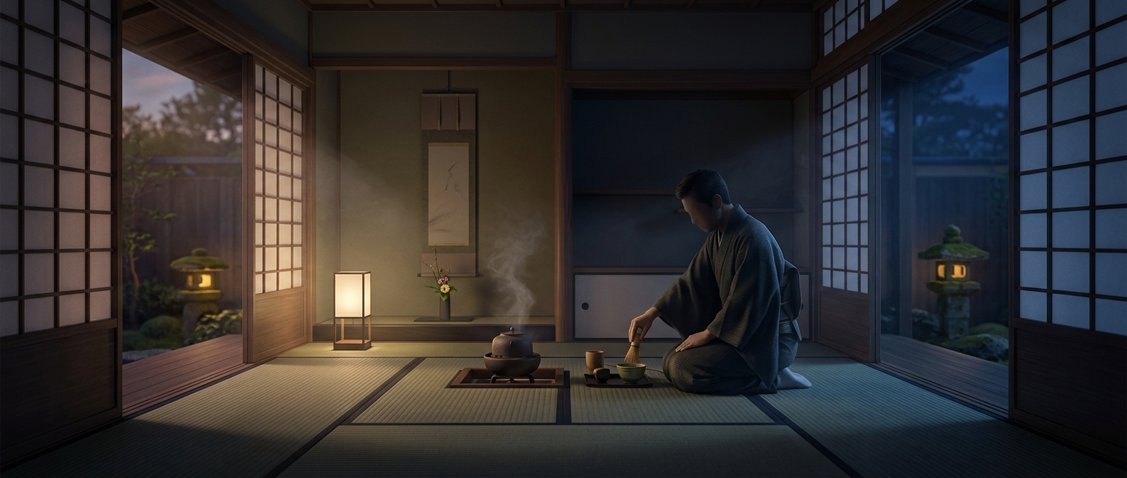 A Japanese tea ceremony can last four hours