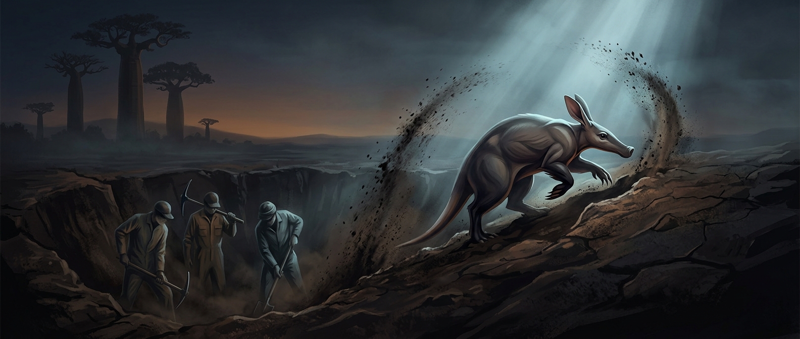 Aardvarks can outdig people in hard soil