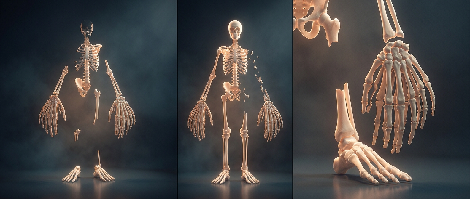 Why your hands and feet hold over half your bones