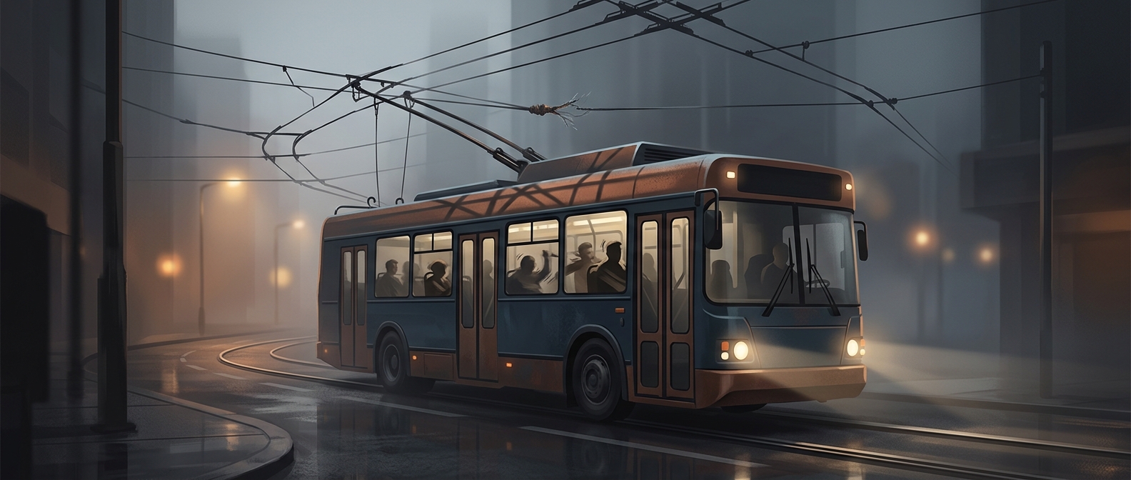 Trolleybuses are buses that can't leave their wires