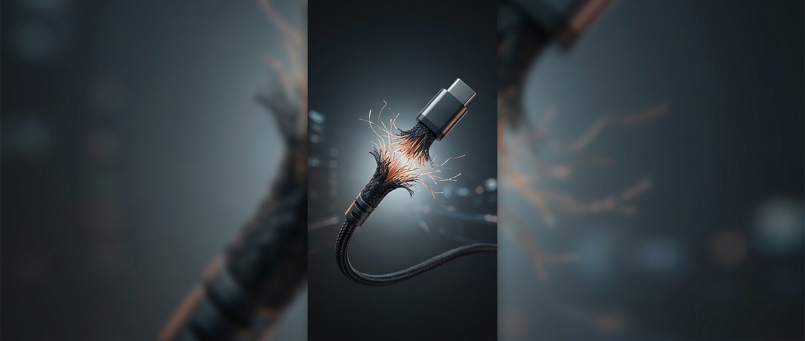 Why charging cables fray near the plug