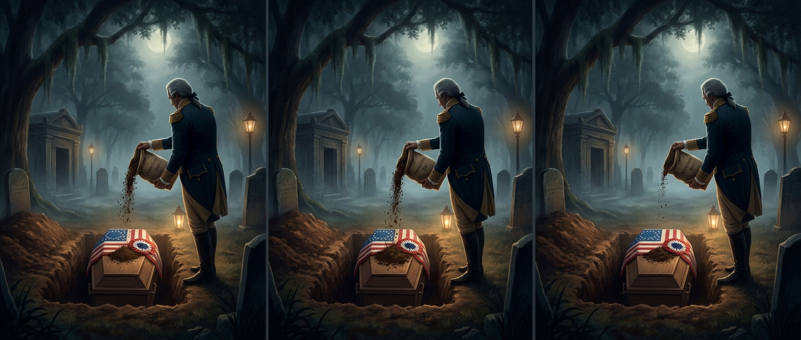 Lafayette was buried under soil from America