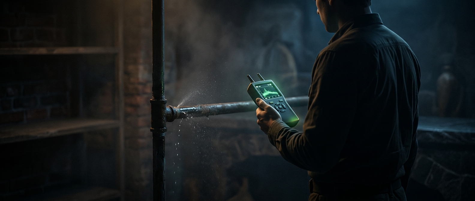 Ghost hunting gear measures faulty plumbing