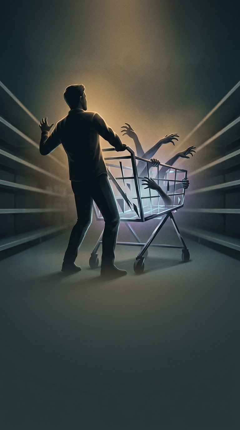 When supermarkets introduced the first shopping carts, why did customers refuse to use them?